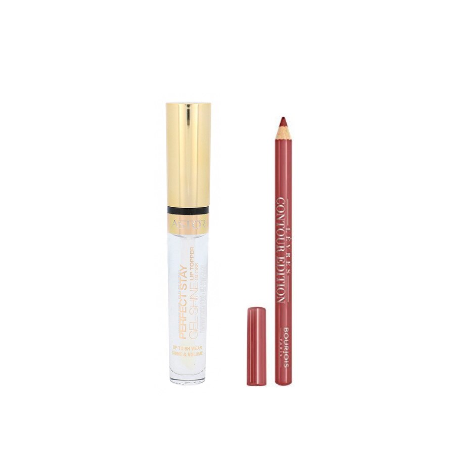 Pachet Promo Astor Perfect Stay Lip Topper N:01 Pure Chic & Bourjois Contour Edition Lipliner N:01 Nude