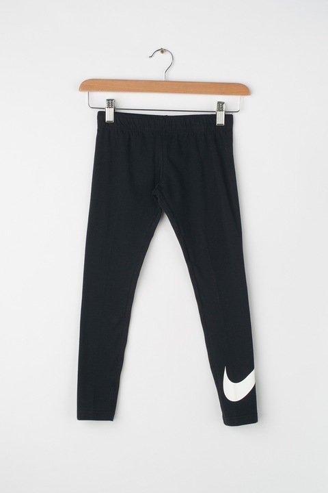 Nike, Спортен клин Favorites с контрастно лого, Черен