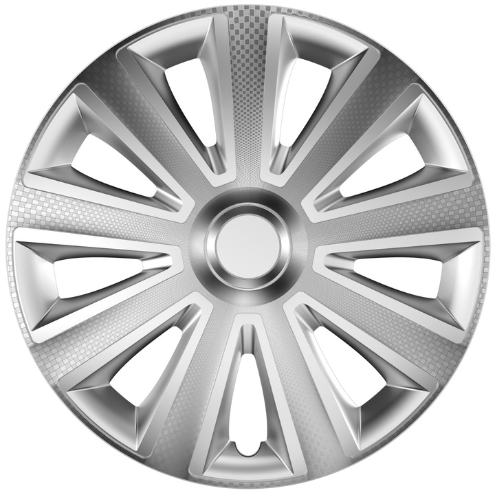 Set 4 buc capace roti Aviator carbon silver 14"