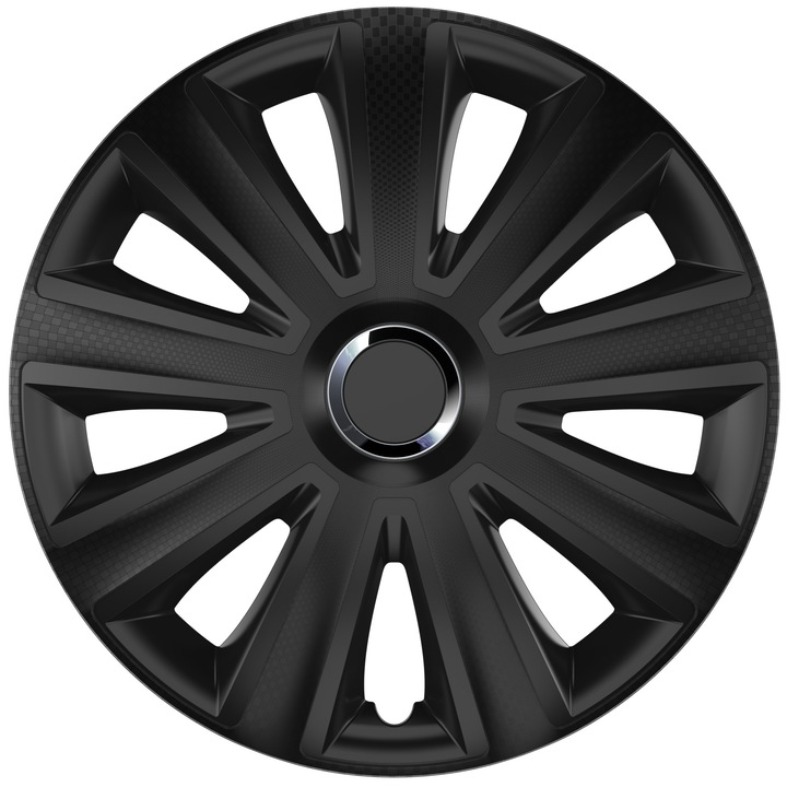 Set 4 buc capace roti Aviator carbon black RC (inel cromat) 13"