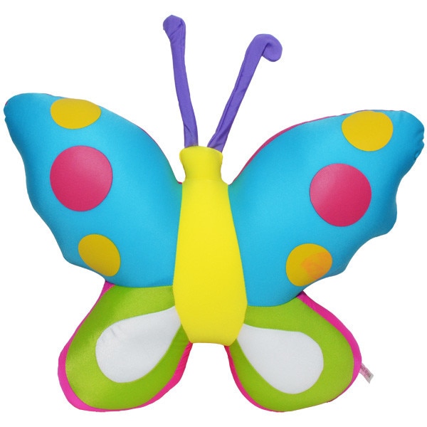 Jucarie Fluturas material textil cu granule , lungime 45 cm , Albastru / Verde , Robentoys®