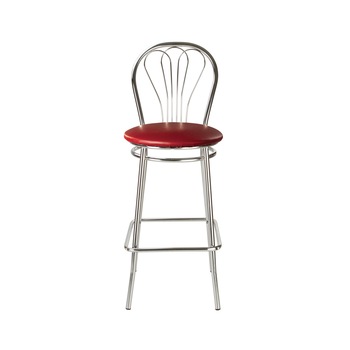 Scaun de bar VENUS Hoker, Carmin piele ecologica Scaun de bar VENUS Hoker, Carmin piele ecologica