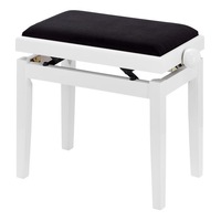 Scaun Pian, Alb, Thomann, Catifea, Reglabil