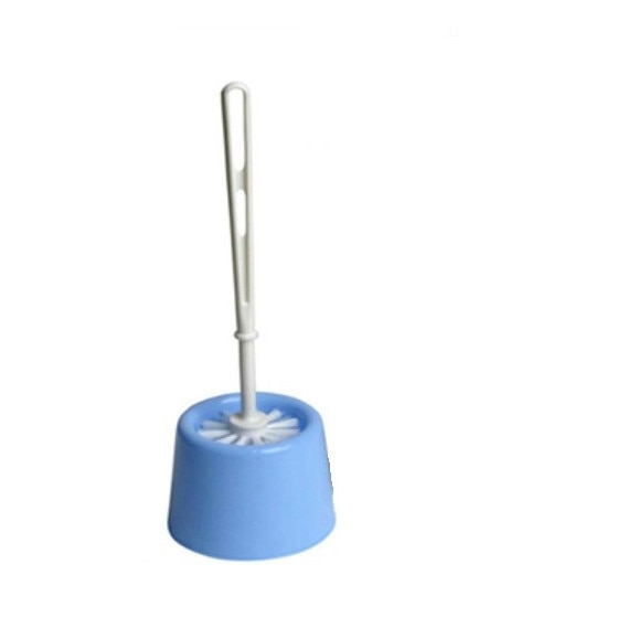 Suport cu perie WC, plastic, iMK® bleu