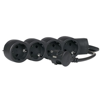 Prelungitor iMKⓇ 4 prize, 1.5 metri, 3500W, 3 x 1.5 mmp, contact de protectie, negru, AN Prelungitor iMKⓇ 4 prize, 1.5 metri, 3500W, 3 x 1.5 mmp, contact de protectie, negru, AN
