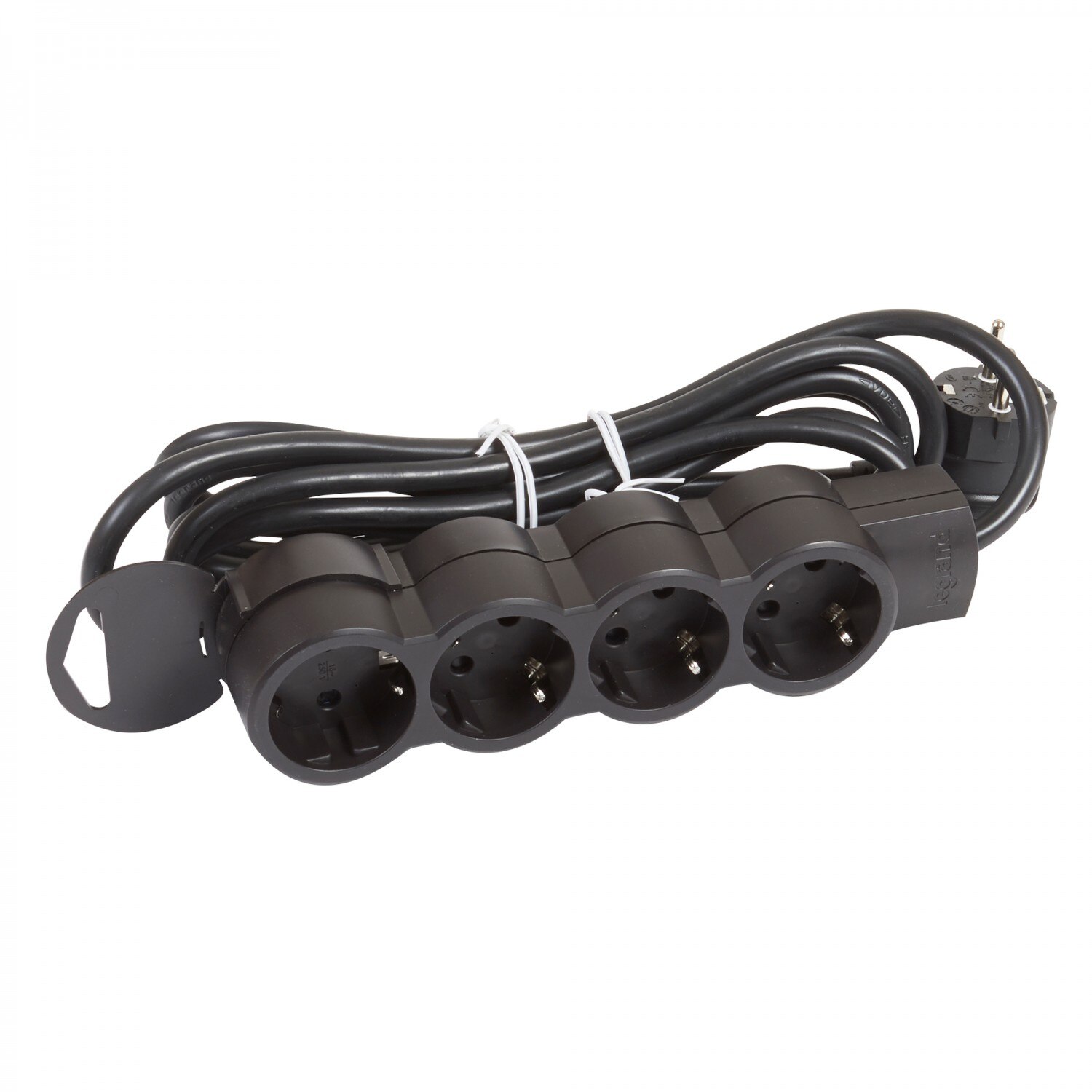 Prelungitor iMKⓇ 4 prize, 3 metri, 3500W, 3 x 1.5 mmp, contact de protectie, negru, AN