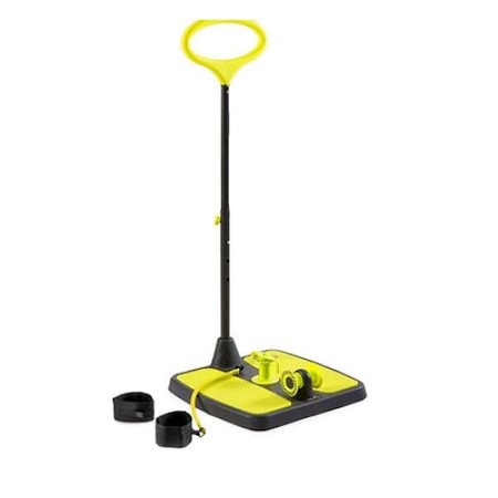 Aparat de fitness pentru muschii fesieri si picioare cu ghid de exercitii InnovaGoods Sport Fitness, Negru/Galben