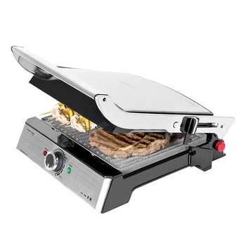 Grill 3 in 1, Rock'nGrill, Cecotec Pro 3026, 2000 W, regulator de putere, piatra antiaderenta, gratar electric, plita si aparat de facut sandvisuri Grill 3 in 1, Rock'nGrill, Cecotec Pro 3026, 2000 W, regulator de putere, piatra antiaderenta, gratar electric, plita si aparat de facut sandvisuri