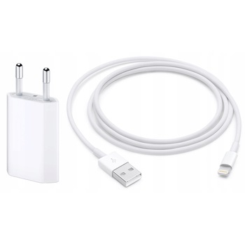 Incarcator Apple Iphone cu cablu de date / set de incarcare Apple lightning pentru iPhone 5/5s, 6/6s/6s Plus, 7/7 Plus, 8/8 Plus X, XS, XR , Set Apple iPhone incarcator original, Alb, Incarcator Apple Iphone cu cablu de date / set de incarcare Apple lightning pentru iPhone 5/5s, 6/6s/6s Plus, 7/7 Plus, 8/8 Plus X, XS, XR , Set Apple iPhone incarcator original, Alb,