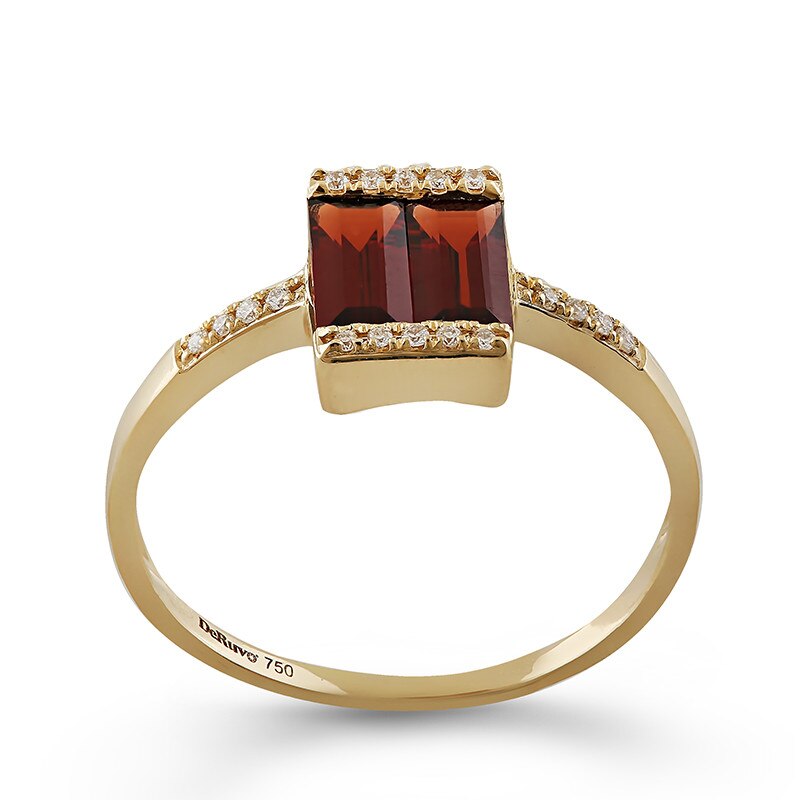Inel Deruvo Aur 18k Diamante, Granate, 53 R24788GN-Y