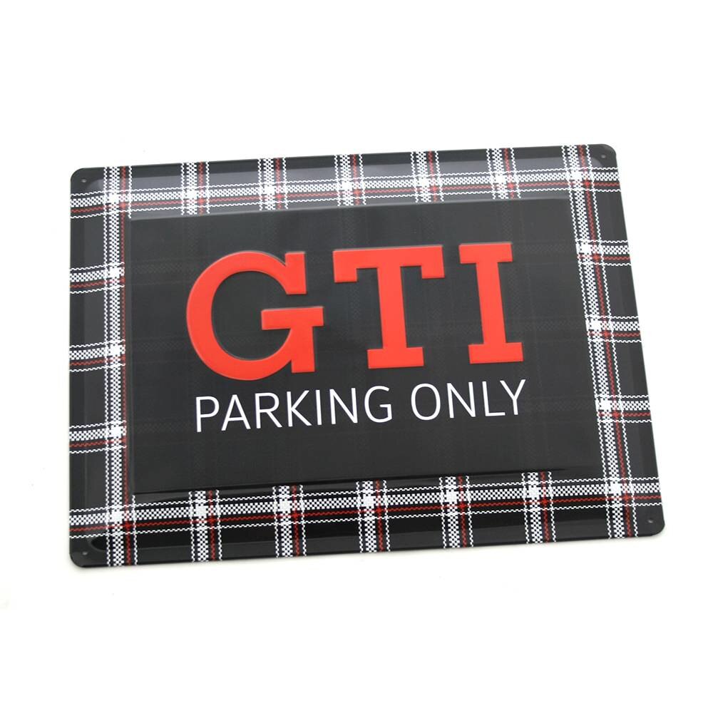 Semn Decorativ GTI Parking Only 30 x 40 cm,Volkswagen, Multicolor