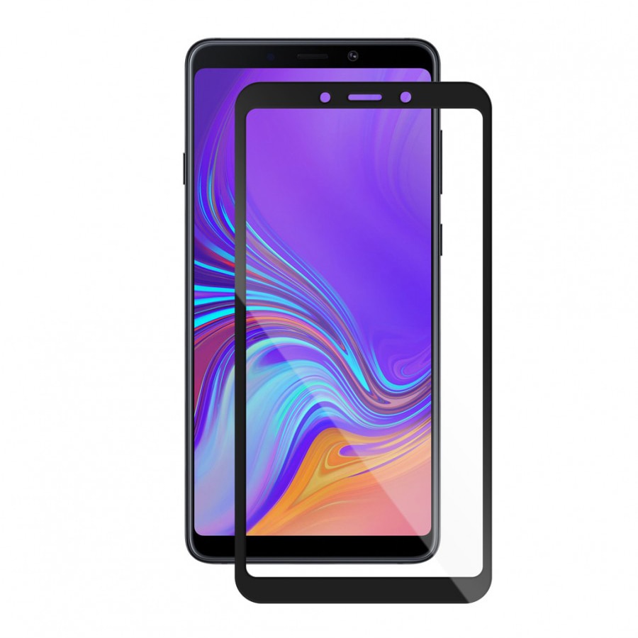 Folie de protectie Vetter GO Tempered Glass pentru Samsung Galaxy A9 (2018), Full Frame, Black