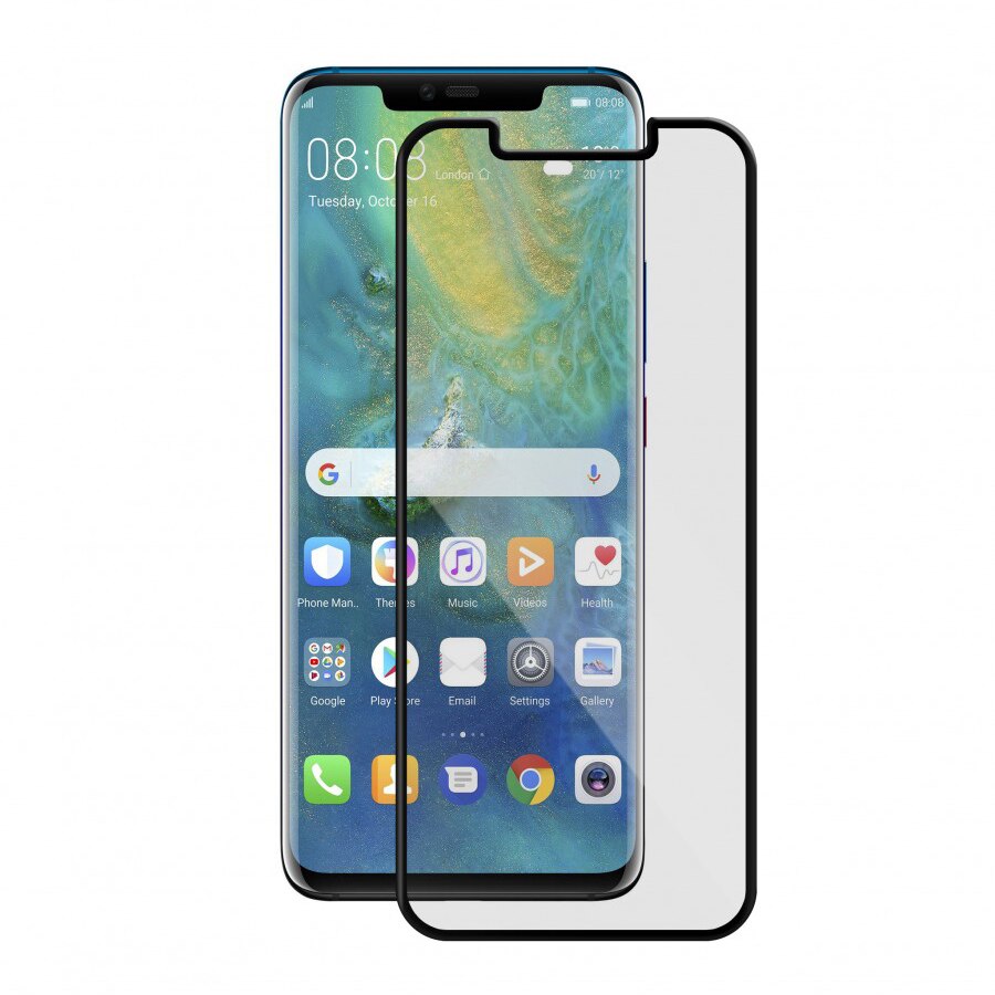 Folie de protectie Vetter GO Tempered Glass pentru Huawei Mate 20 Pro, Full Frame 3D, Black