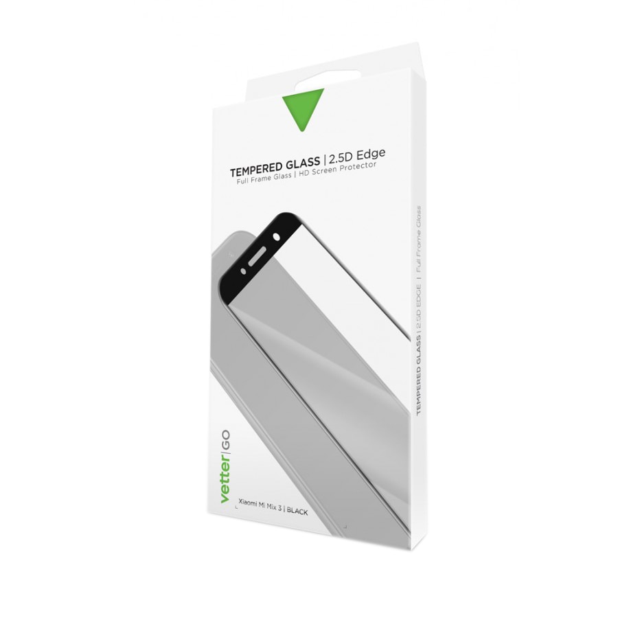 Folie de protectie Vetter GO Tempered Glass pentru Xiaomi Mi Mix 3, Full Frame, Black