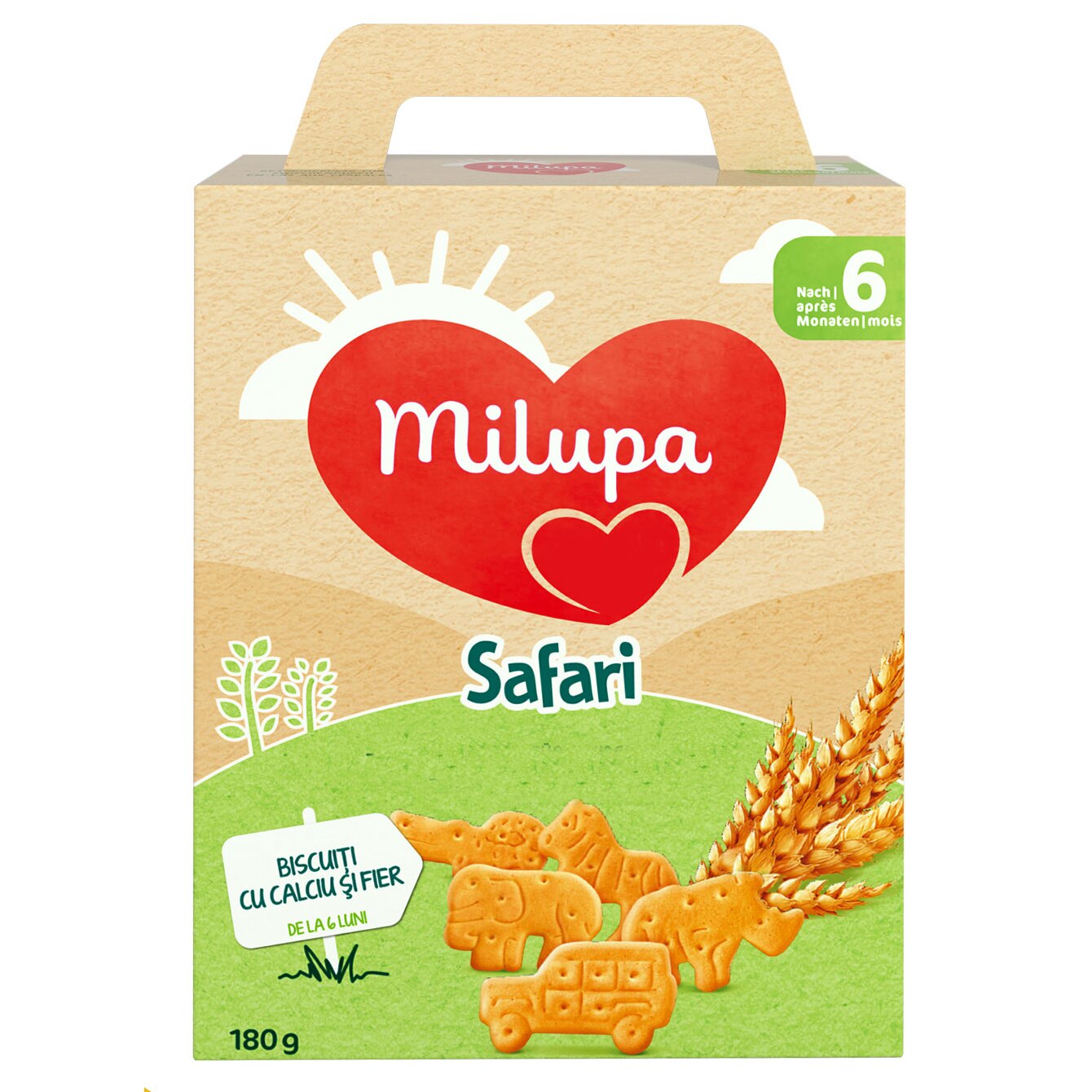 Biscuiti Milupa Safari, 180 g, de la 6 luni