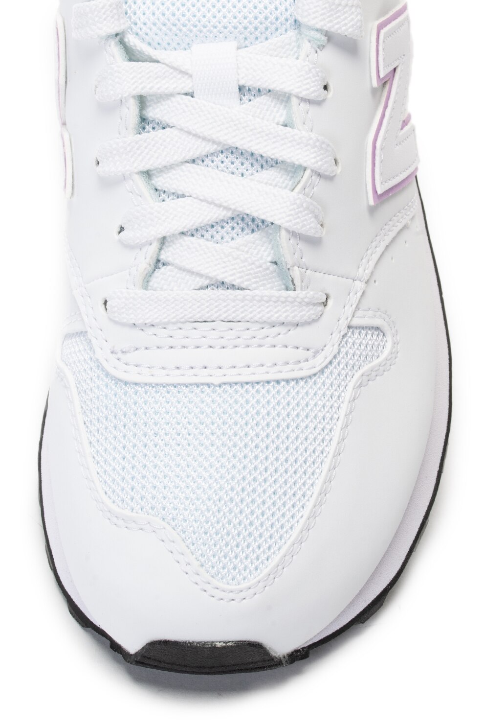 New Balance, Pantofi sport de piele cu insertii de plasa 500, Alb, 6.5 -  eMAG.ro