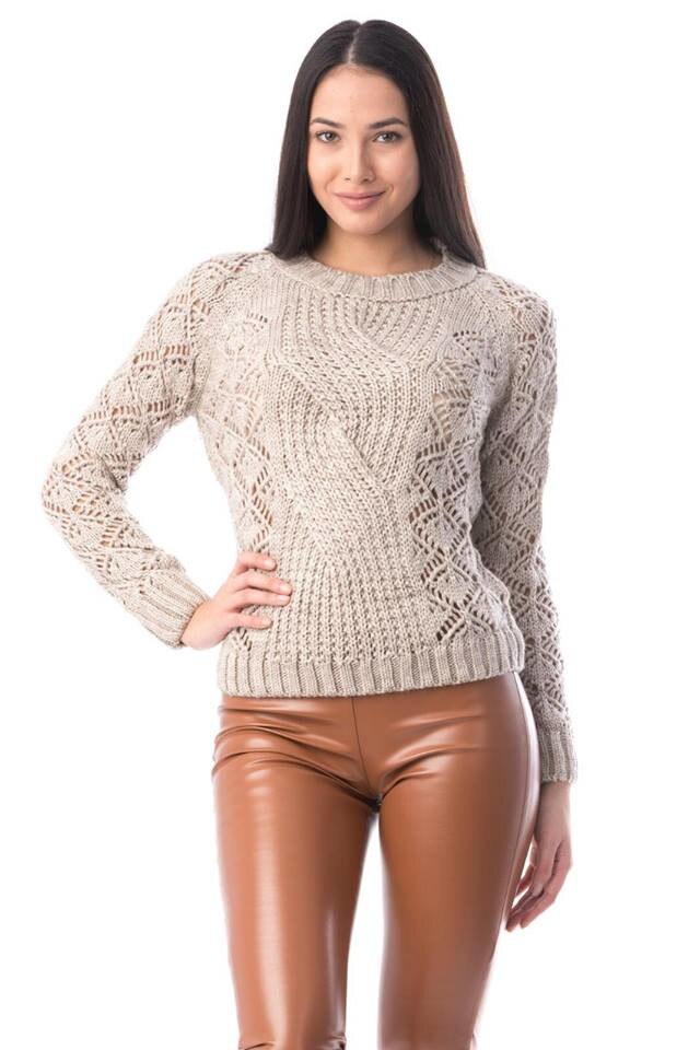 Pulover dama, Iudita Boutique, Bej, One Size