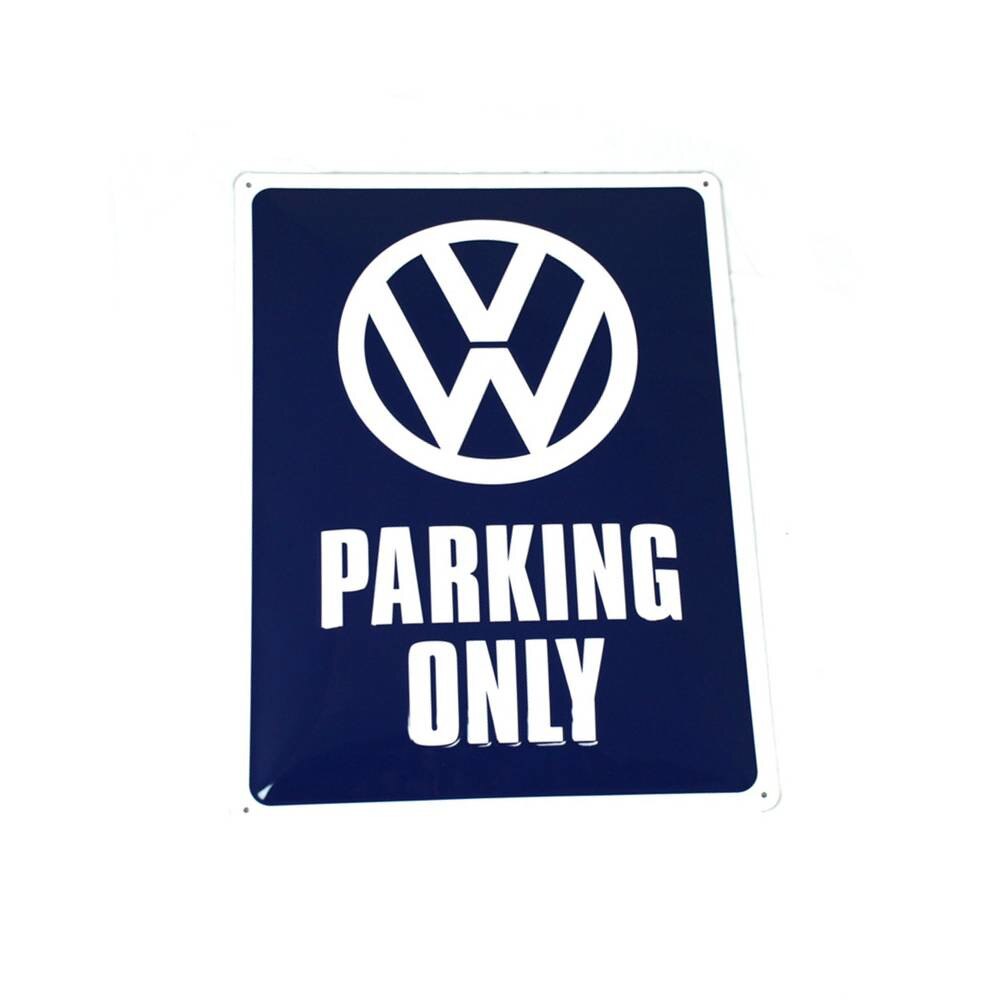 Semn Decorativ VW Parking Only,Volkswagen, Albastru/Alb