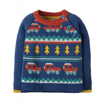 Pulover baieti, Little Finn Fairisle, Frugi, bumbac organic Pulover baieti, Little Finn Fairisle, Frugi, bumbac organic