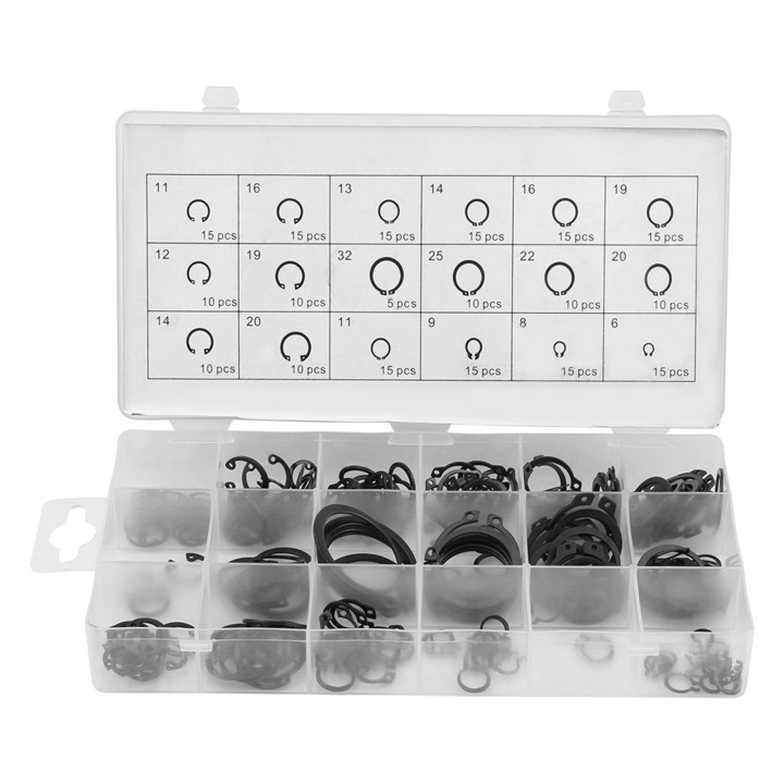 Set trusa inele de siguranta de exterior 225 buc, 18 modele