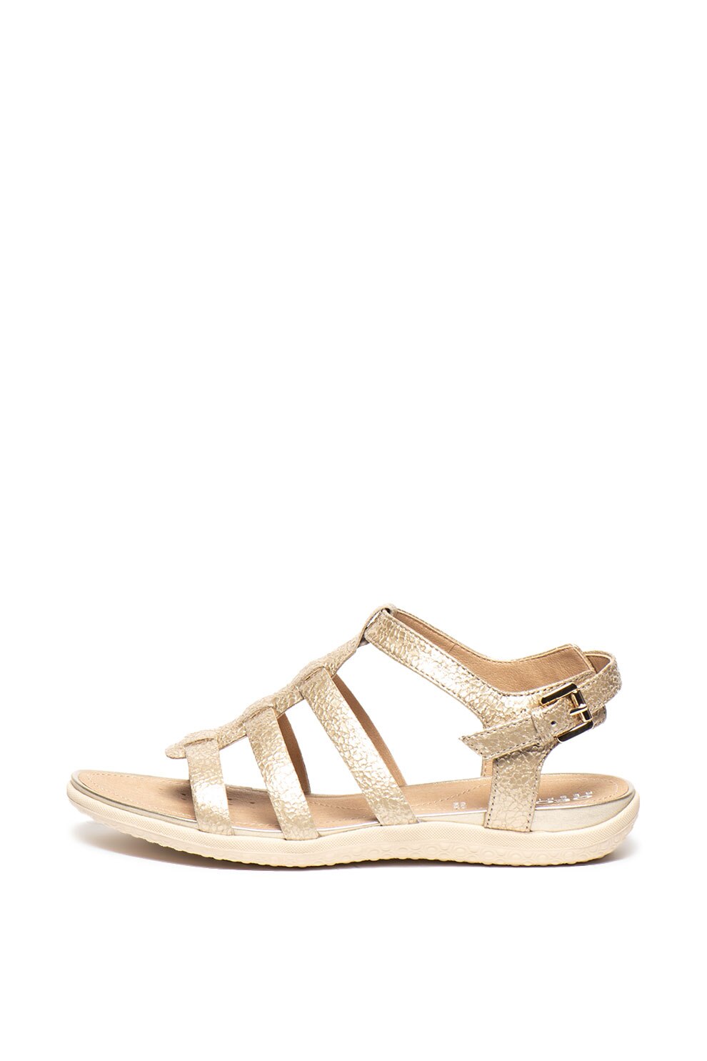 Geox, Sandale de piele cu barete multiple VegaD72R6A000KYC2012