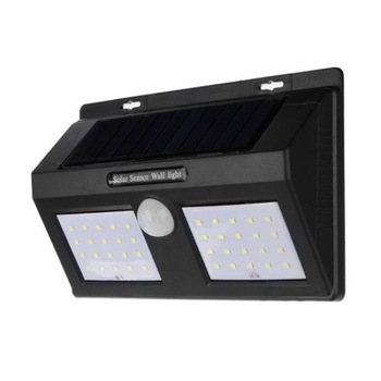 Proiector dublu de perete cu panou solar si senzor de miscare, 40 Led-uri Proiector dublu de perete cu panou solar si senzor de miscare, 40 Led-uri