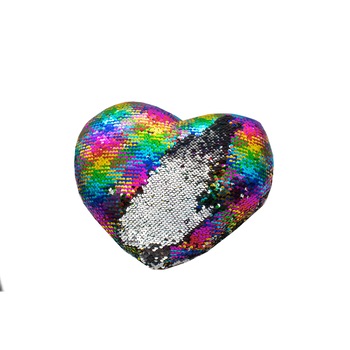 Perna decorativa cu paiete reversibile, model INIMA, cod 13, 200 g, poliester, multicolor Perna decorativa cu paiete reversibile, model INIMA, cod 13, 200 g, poliester, multicolor