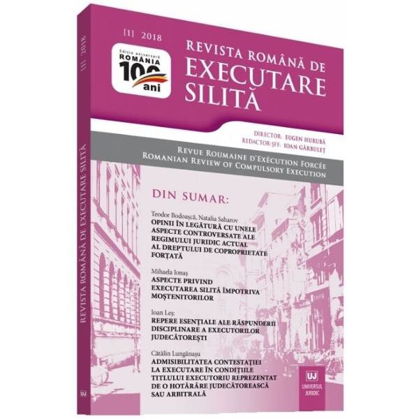Revista romana de executare silita 1 din 2018
