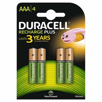 Acumulatori AAA R3 Duracell Staycharged 1.2V 750mAh set 4 Acumulatori AAA R3 Duracell Staycharged 1.2V 750mAh set 4