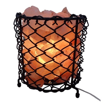 Lampa din cristale de sare, ProCart, E14, bec 15W, alimentare retea, cos metalic Lampa din cristale de sare, ProCart, E14, bec 15W, alimentare retea, cos metalic