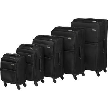 Set trolere textil Kring Genoa, 45 cm+55 cm+65 cm+75 cm+85 cm, negru Set trolere textil Kring Genoa, 45 cm+55 cm+65 cm+75 cm+85 cm, negru