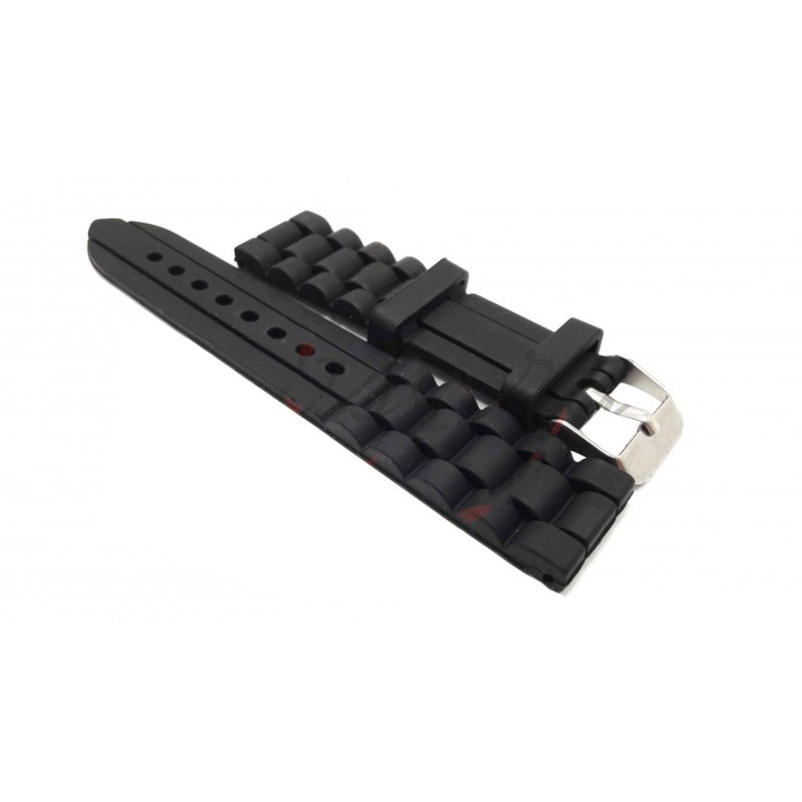 Curea Ceas Cauciuc Neagra, 18 mm