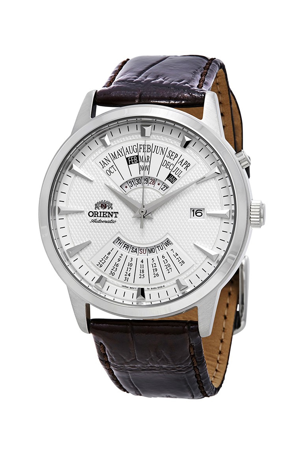 ORIENT, Ceas automatic cu o curea de piele, Maro coniac