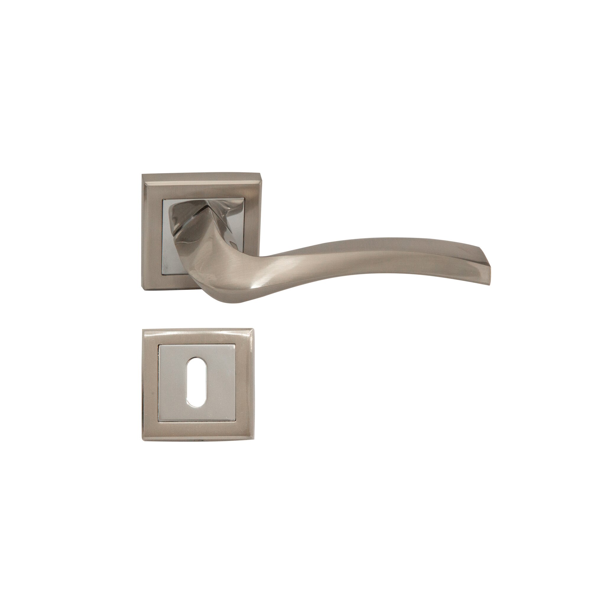 Maner Premium SN MINERVA cu rozeta E8-K1, culoare nichel satinat/crom