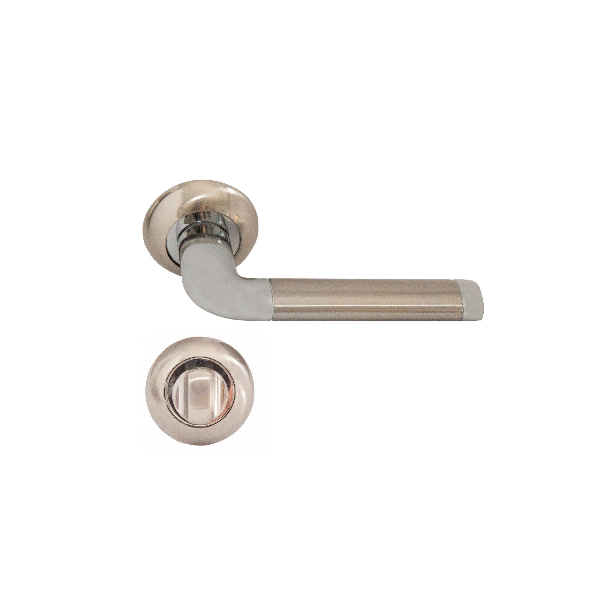 Maner Premium SN MARS cu zar WC E9-T3, culoare nichel satinat/crom