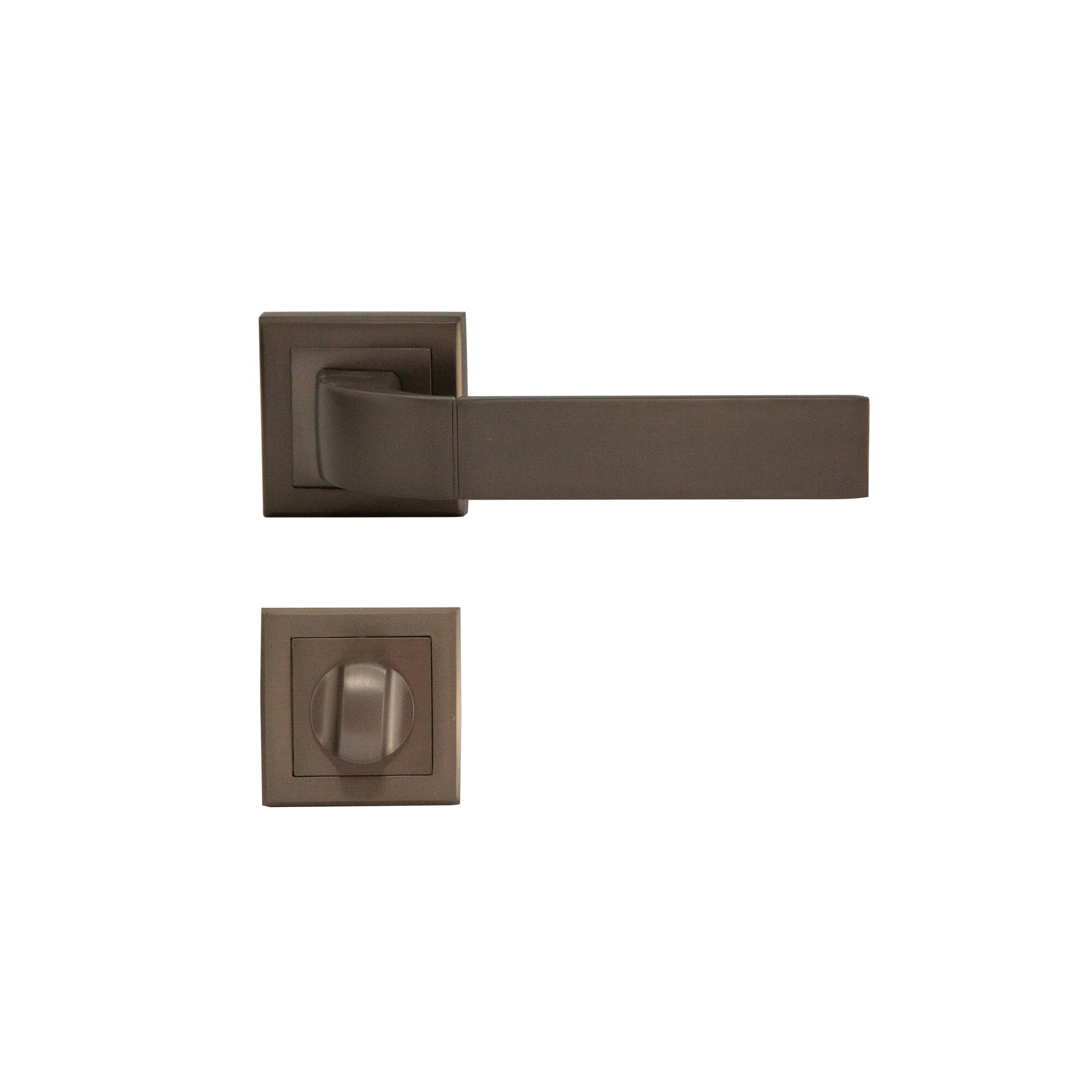 Maner Premium SN MERCUR cu incuietoare de baie, culoare nichel negru