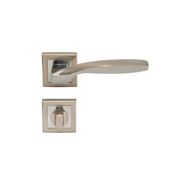 Maner Premium SN LUNA cu incuietoare de baie, culoare nichel satinat/crom Maner Premium SN LUNA cu incuietoare de baie, culoare nichel satinat/crom