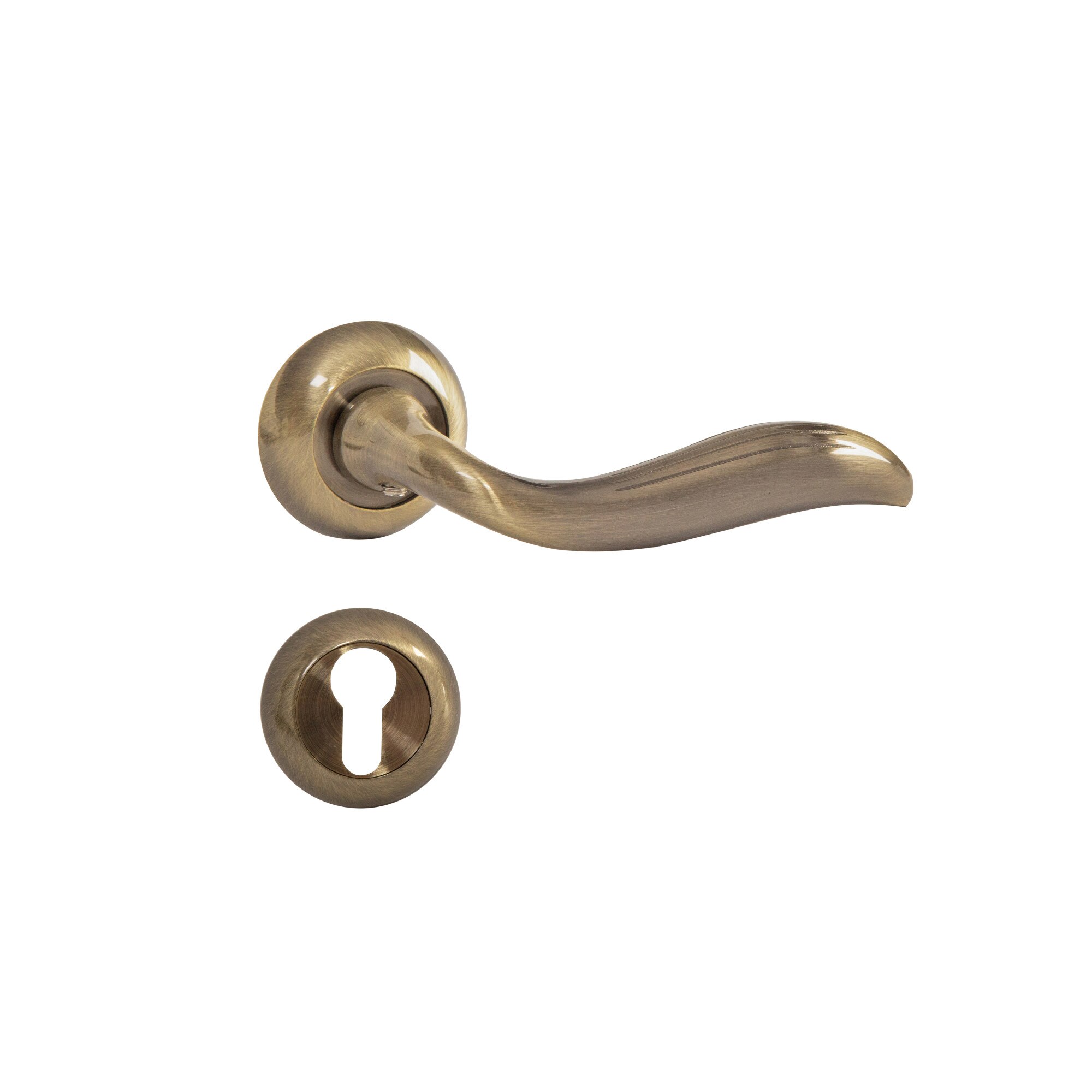 Maner Premium SN DIANA cu rozeta rotunda E9-Y0, culoare bronz antic