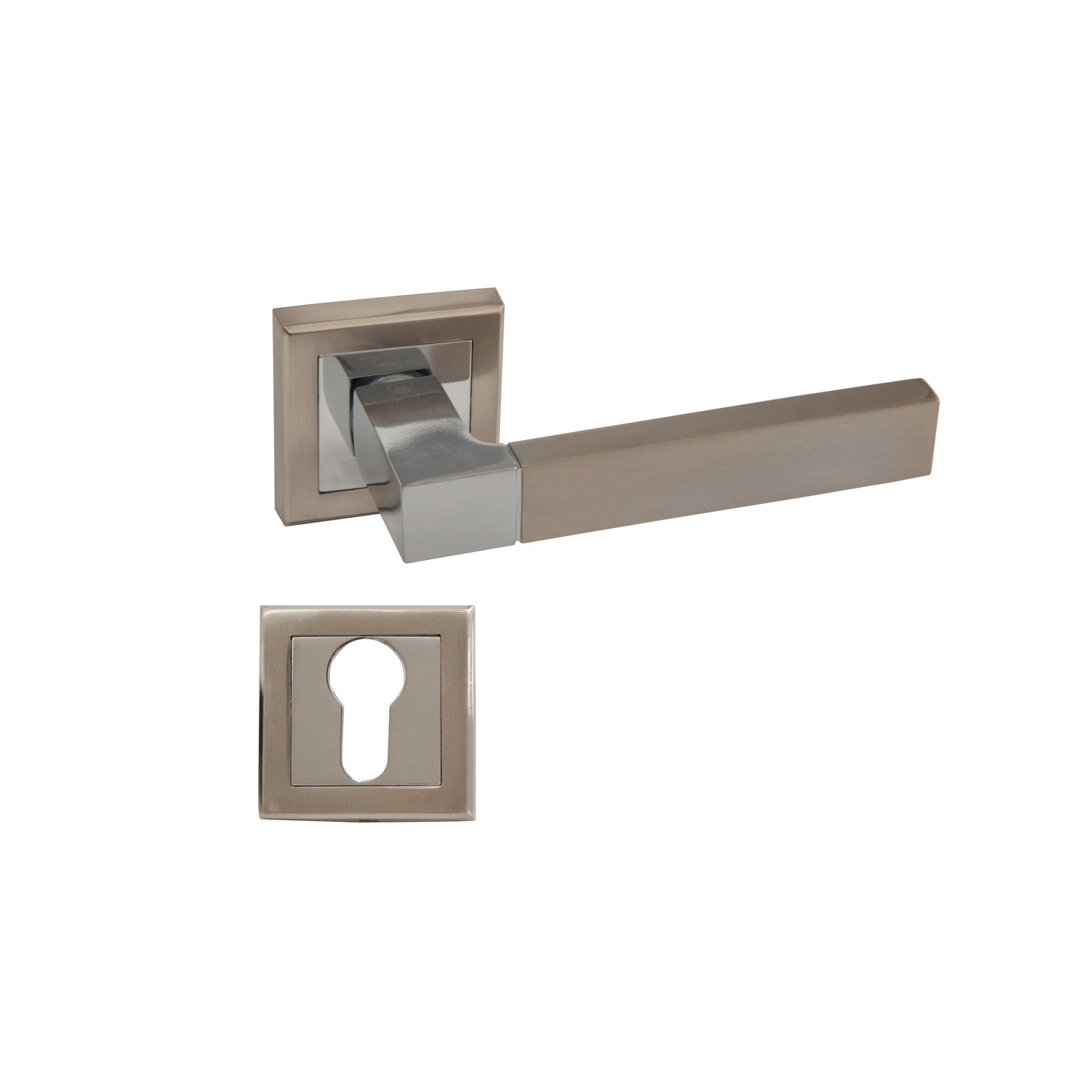 Maner Premium SN APOLLO cu rozeta rotunda E8-Y0, culoare nichel satinat/crom