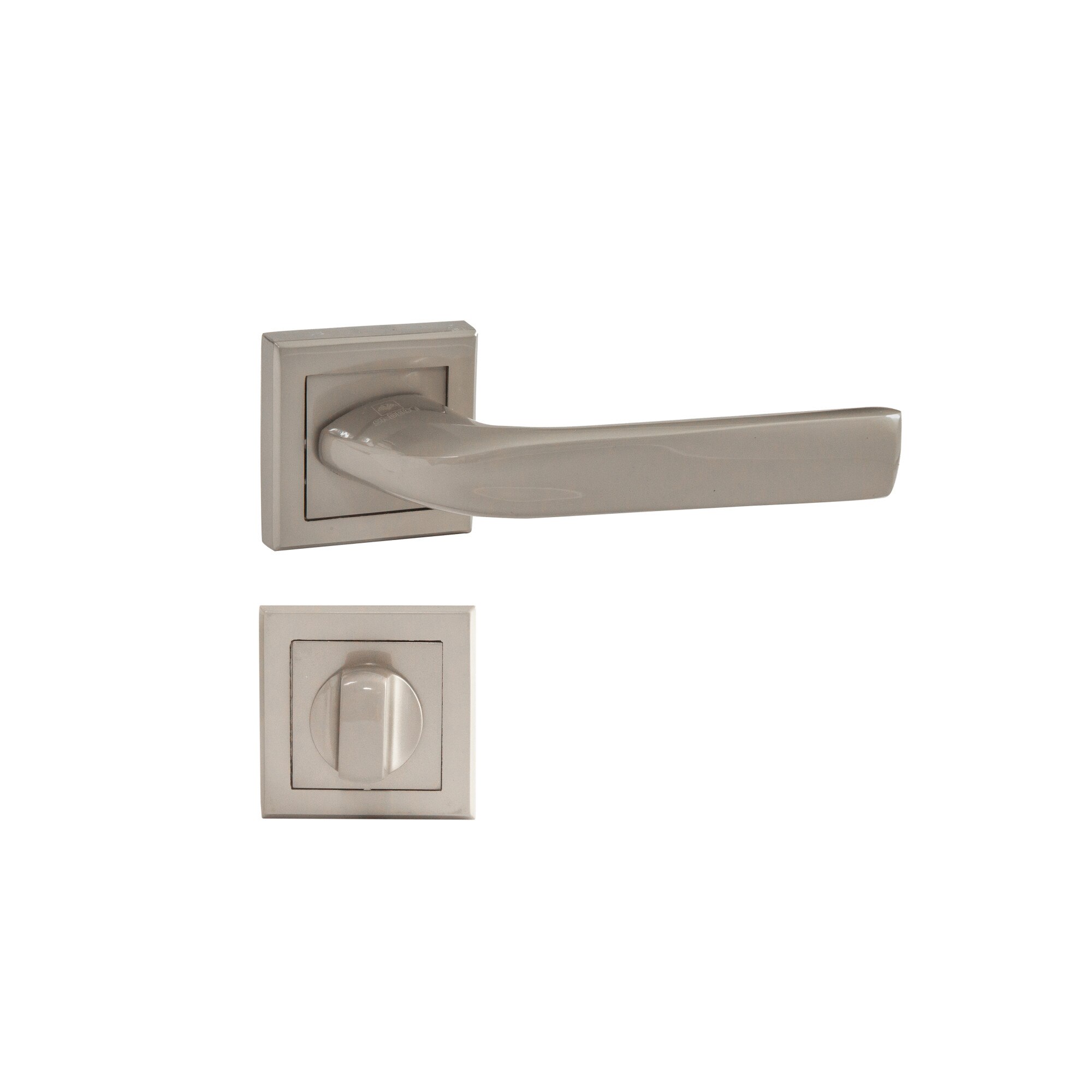 Maner Premium SN VENUS cu incuietoare de baie, culoare nichel perla