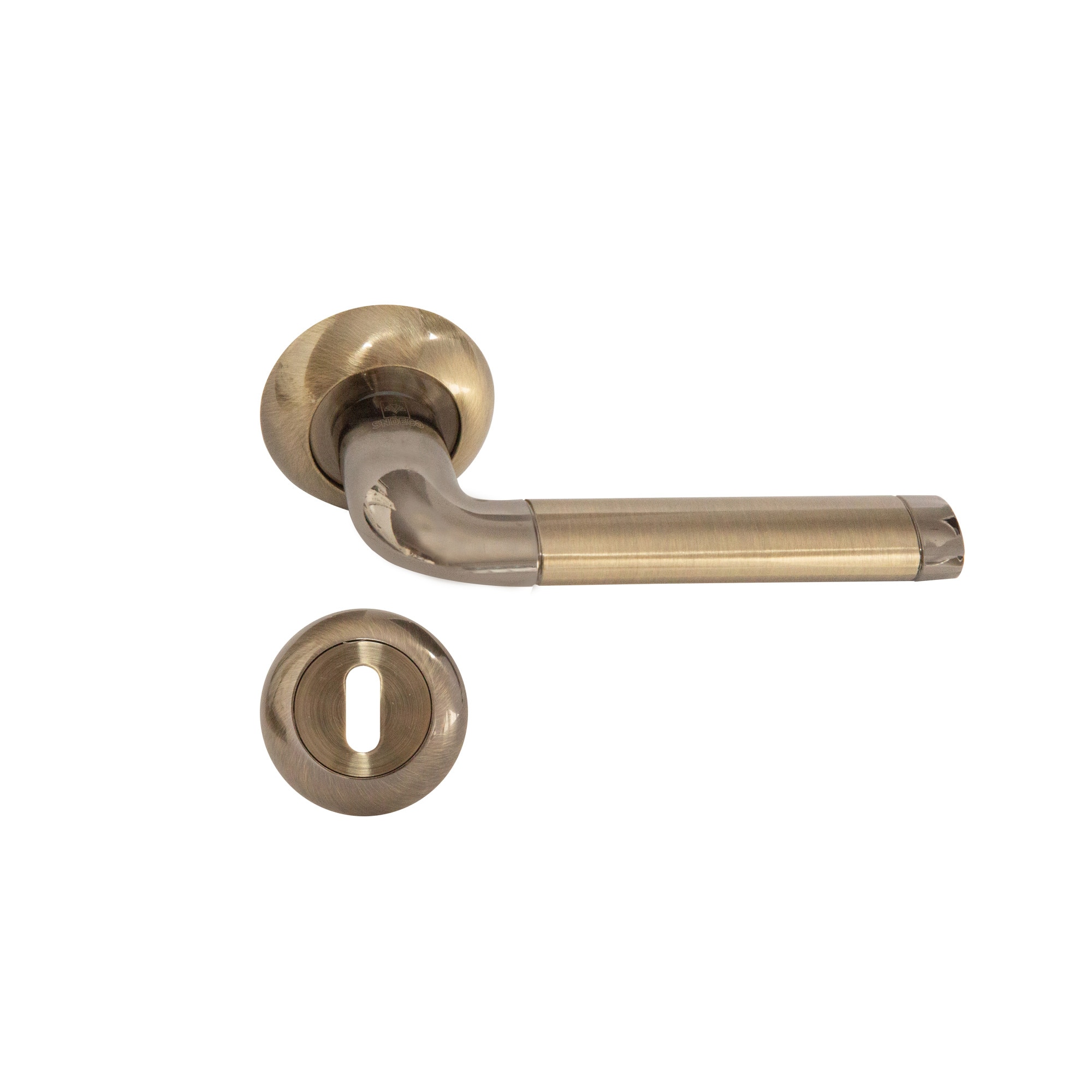 Maner Premium SN MARS cu rozeta rotunda E9-K1, culoare bronz antic