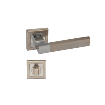 Maner Premium SN APOLLO cu incuietoare de baie, culoare nichel satinat/crom Maner Premium SN APOLLO cu incuietoare de baie, culoare nichel satinat/crom