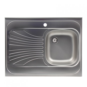 Chiuveta bucatarie inox satinat Alveus Classic cuva pe dreapta 80 x 60 cm AN Chiuveta bucatarie inox satinat Alveus Classic cuva pe dreapta 80 x 60 cm AN