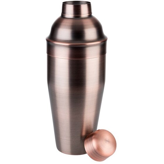 Cocktail shaker,Manhattan 700ml, inox, aspect cupru antic