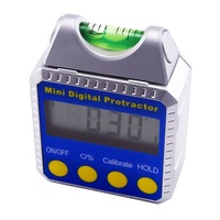 Inclinometru digital cu cutie oblica, nivela, detector de unghiuri, raportor, citire intotdeauna in pozitie verticala