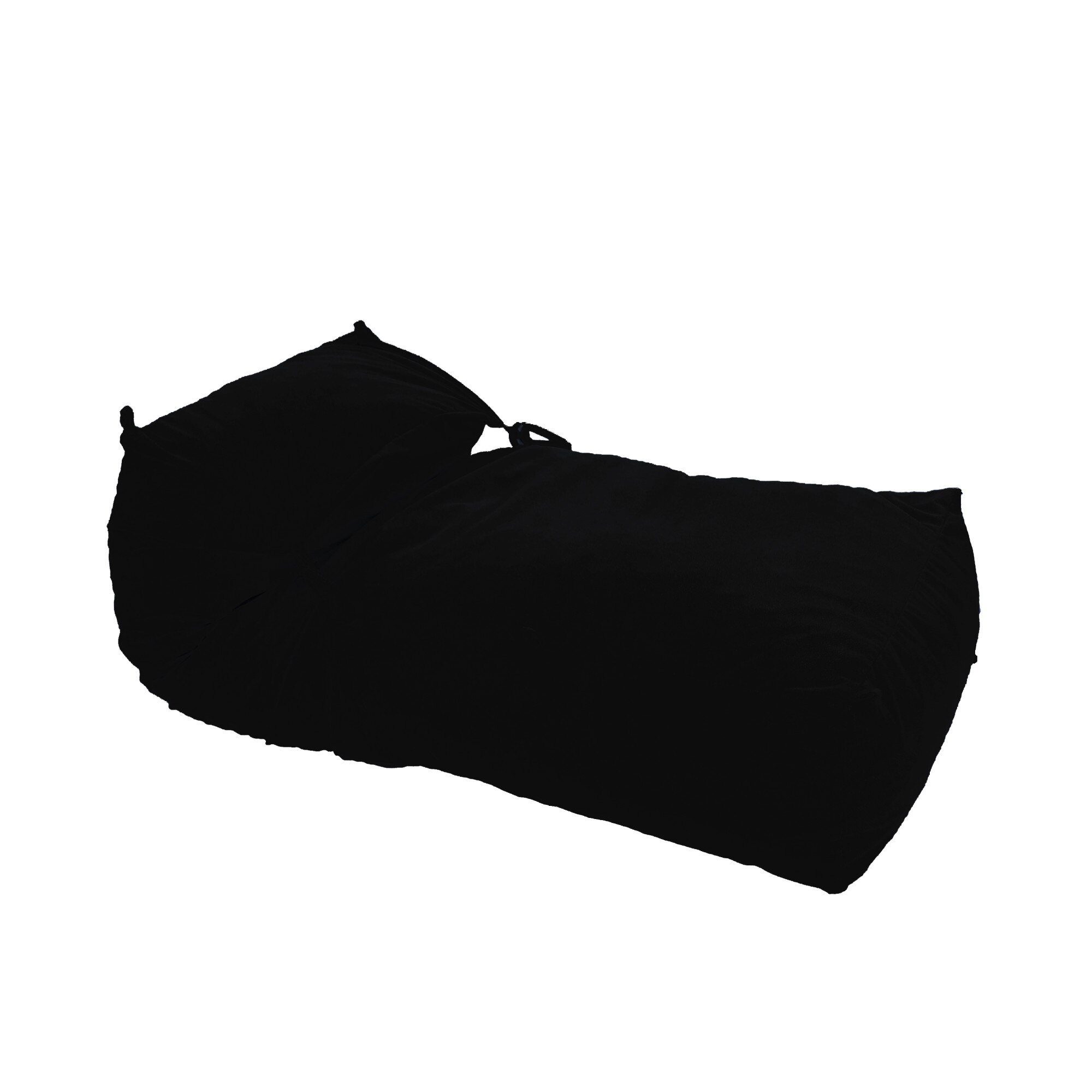 Fotoliu Pufrelax Yoga XL - Teteron Black (pretabil si la exterior) umplut cu fulgi de burete memory mix®