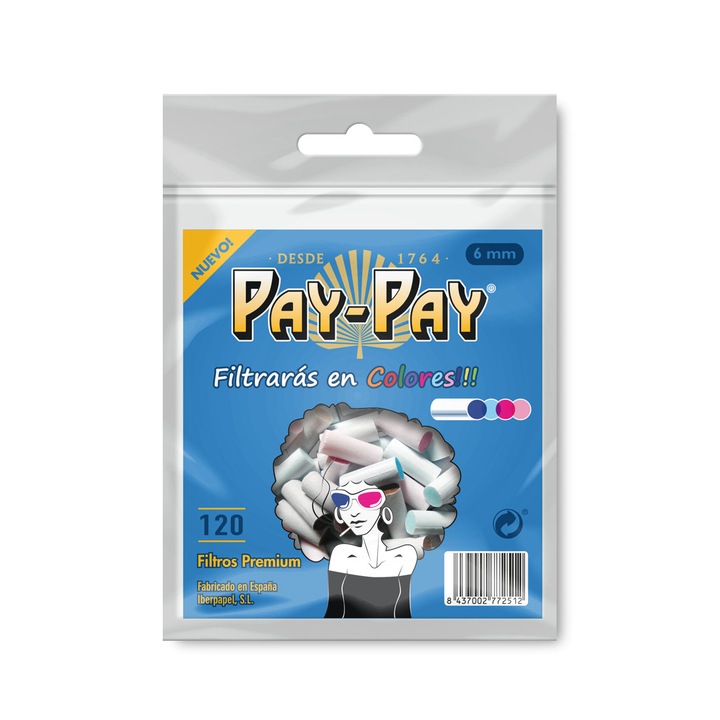 Filtru tigari PAY-PAY Color Filters 6 mm 120