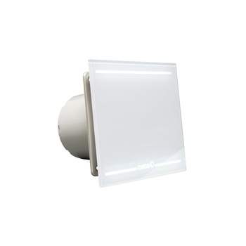 Ventilator aerisire, E-100 GLT, CATA, capac frontal sticla, detasabil, lumina led, alb, silentios, economic 8w, 31 db, 100 mm, Timer Ventilator aerisire, E-100 GLT, CATA, capac frontal sticla, detasabil, lumina led, alb, silentios, economic 8w, 31 db, 100 mm, Timer