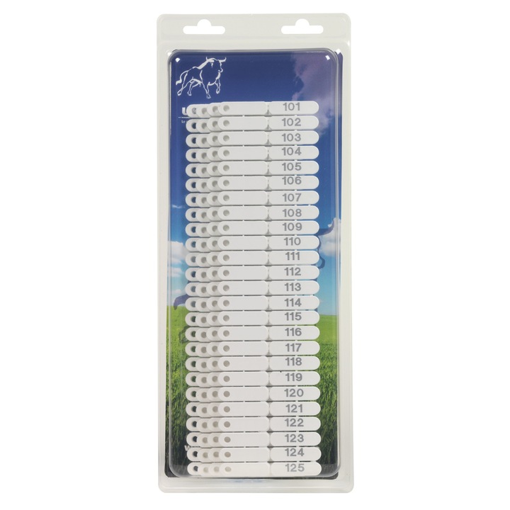 Crotalii pentru oi si capre, ALB, 1-100