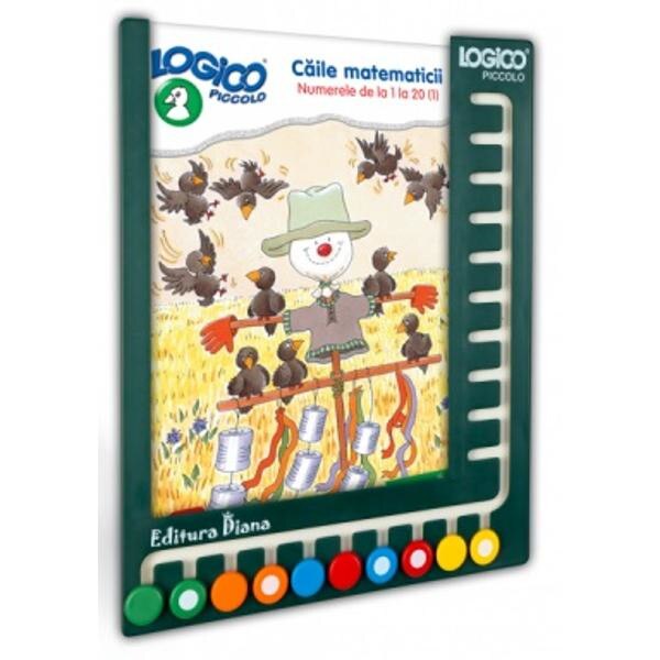 Logico - Set cu tablita - Caile matematicii. Numerele de la 1 La 20 (1) - 6 ani +